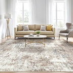 LOONGRUG 12x15 Area Rug Washable Large Neutral Modern Living Room Rugs | - Image 5