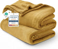 Bedsure Fleece Blanket Queen Blanket Gold Yellow by Unknown