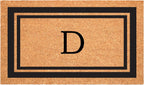 Calloway Mills 152963048D Black Border 30" x 48" Monogram Doormat Letter (D)