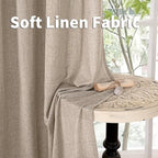 YoungsTex Oatmeal Linen Curtains 84 Inch Length - Image 6