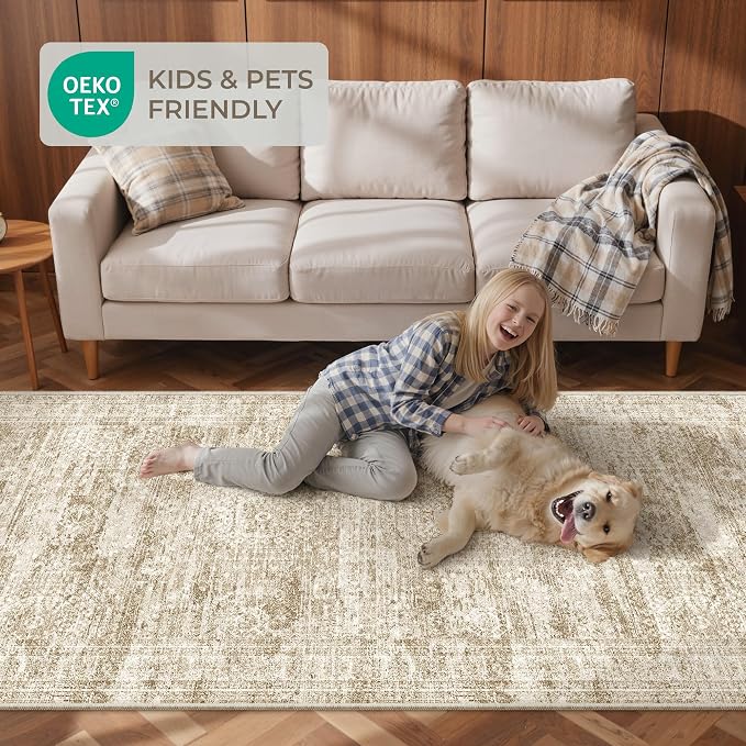 3x8 Runner Rug Non Slip, Washable Hallway Runner Rug, Nursery Room, Soft Runner - Image 9