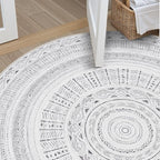 cotiled 8x8 Round Rug 8ft Circle Living Room Boho Area Rugs | Solve Modern - Image 6