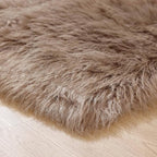 Goolela Beige Area Rug 6x9 Light Brown Fluffy Fuzzy Sheepskin Rug - Image 7