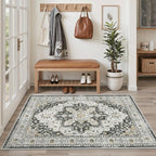 Madane Area Rug 3x5, Washable Vintage Entry Rugs - Image 2