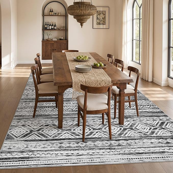 cotiled Boho 8x10 Area Rugs for Living Room: Large Moroccan Washable Rug | - Image 6