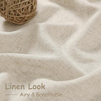Extra Long 120 Inch Curtains for Living Room Boho Linen Light Filtering Semi - Image 4
