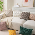 Set of 2 Soft Moroccan Throw Pillow Covers 22x22 Inch Plush Boho Decorative - Image 2