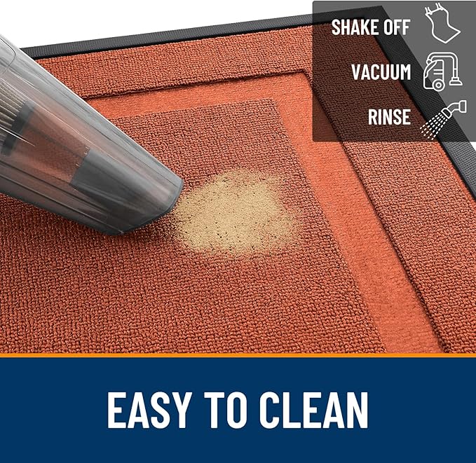 OLANLY Front Door Mat Outside 47x17, All-Season Heavy-Duty Rubber Doormat | - Image 5