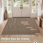 BEQHAUSE Dirt Trapper Door Mat 24" x 36", Non-Slip Washable Doormats, Low - Image 2