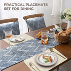 Vinyl Placemats Set of 4, Faux Leather Waterproof and Heat Resistant Place Mats, Washable Anti-Slip Table Mats with Coaster, Wipeable Placemats for Indoor & Outdoor 17" x 12" (Beige, Set of 4)