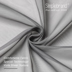 Simplebrand Grey Short Sheer Curtains 45 Inch Length - Image 5