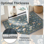 Soalmost Dog 8x10 Area Rugs for Living Room, Washable Soft Rug Navy Blue | - Image 9