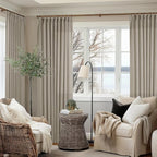 Extra Wide Curtains 90 Inches Long 60 Inch Width Burlywood Birch | Light - Image 5