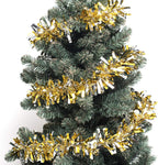 Anderson's Gold & Silver Metallic Tinsel Twist for Trailer Or Golf Cart, 4 inches Wide x 25 ft Long, Christmas, Birthday, Mardi Gras, Graduation and Holiday Garland Decor for Parties and Parades