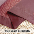 2 Panels Window Burgundy Sheer Curtains 42" x 45" Inches - Image 6