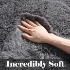 Grey 8x10 Area Rugs for Living Room, Ultra Soft Plush Thick Shaggy Big Floor - Image 2