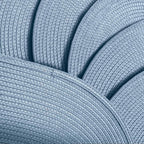 AHHFSMEI Placemats Set of 6 for Dining Table Washable Woven Vinyl Non-Slip 18x12 inches Placemat Heat-Resistant Durable Table Mats for Dining Table Easy to Clean(Light Blue)