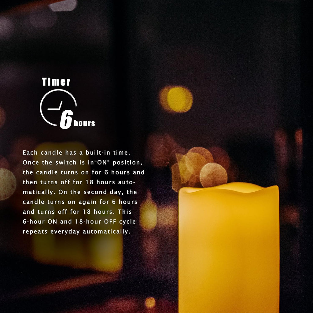 CANDLE CHOICE Waterproof Outdoor Battery Operated Flameless Candles with Timer Realistic Flickering Plastic Fake Electric LED Pillars for Lantern Garden Wedding Christmas Decorations 3”x4” 3 Pack