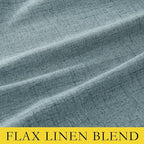 NICETOWN Skylark Blue Living Room Completely Shaded Linen Textured Draperies - Image 4