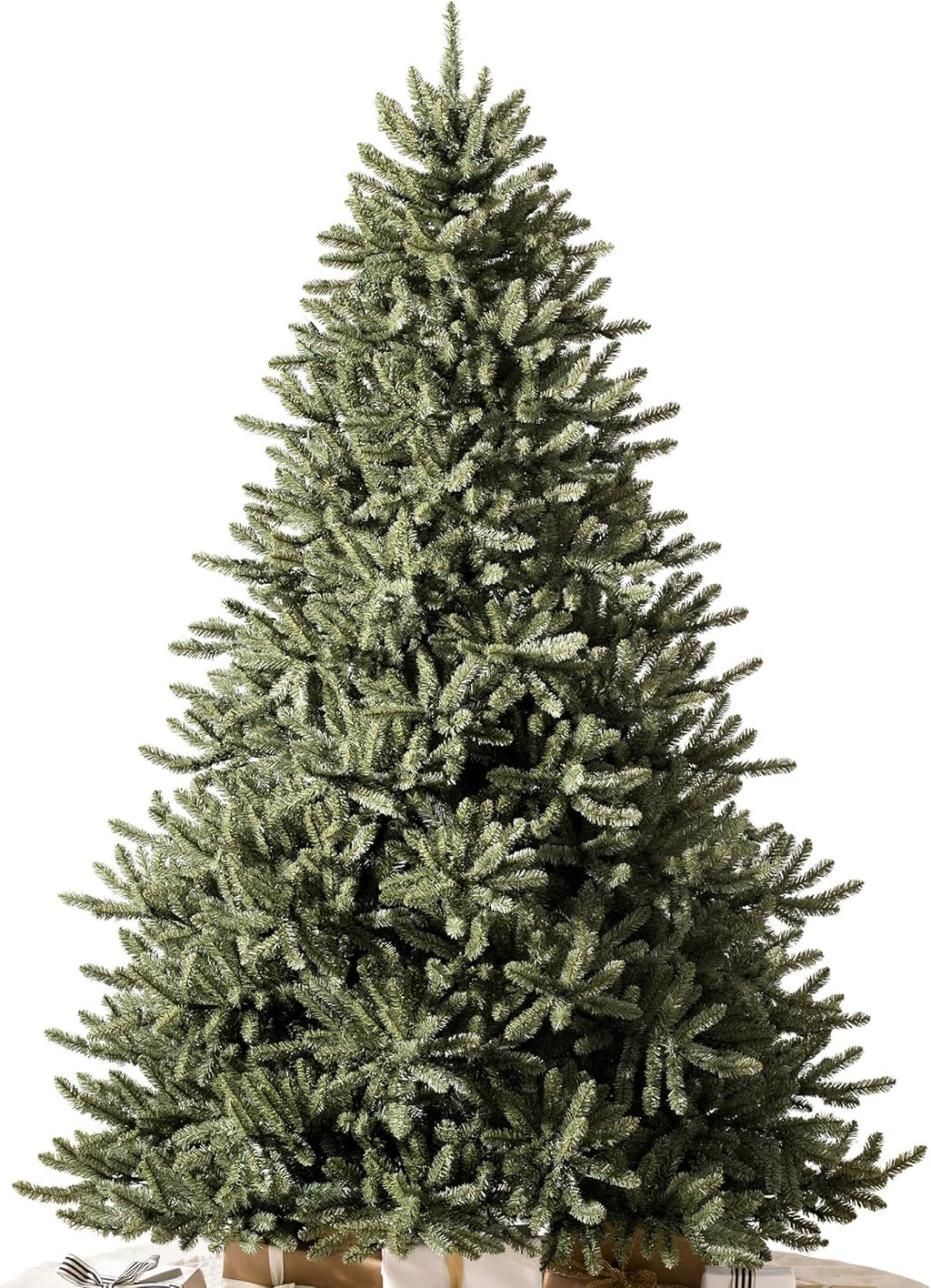 Balsam Hill 7.5 ft Unlit Classic Blue Spruce - Artificial Christmas Tree with 2,960+ Tips, Premium Stand, Storage Bag & Easy Assembly for Indoor Holiday Decorating