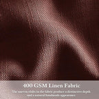 Chestnut Brown Thick Linen Pleated Light Filtering Curtains 96 Inch Long | - Image 5