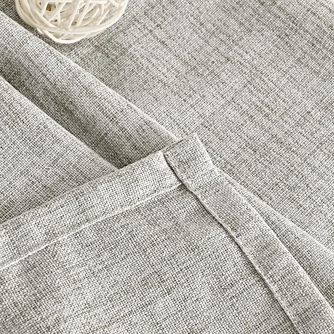 YoungsTex Dark Grey Linen Curtains 63 Inch Length - Image 9