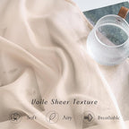 NICETOWN Taupe Sheer Curtains 72 inches Long, Grommet Light Filtering Window - Image 4