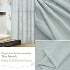 Short Window Linen Curtains 36 Inch Length 2 Panels, 34x36 Inch | Kitchen - Image 6