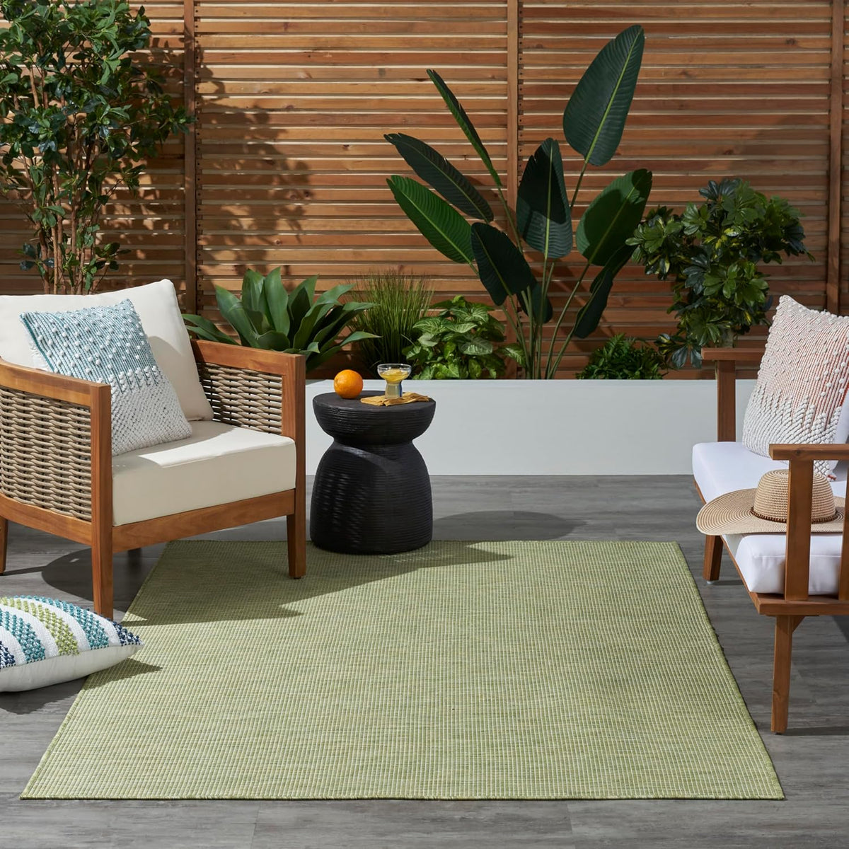 Nourison Home Home Positano 8' x 10' Fabric Green Area Rug