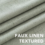 H.VERSAILTEX Linen Blackout Curtains 63 Inches Long 100% Absolutely Blackout - Image 4