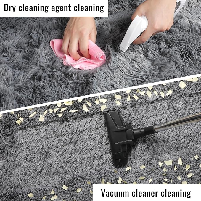 Grey Small Bedroom Rugs 2x4 Ft, Plush Washable Runner Rugs - Image 6