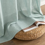 MIULEE Sea Green Linen Curtains 52x108 Inch Long - Image 7