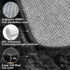 Black Runner Rugs for Bedroom Hallway, Fluffy 2x6 Bedside Soft Area Rug | - Image 4