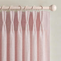 Pretty Light Pink Semi Sheer Curtains 96 Inches Long by PleatedDrapes
