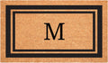 Calloway Mills 152962448 Black Border 24" x 48" Monogram Doormat (Letter M)