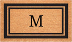 Calloway Mills 152962448 Black Border 24" x 48" Monogram Doormat (Letter M)