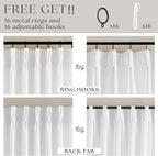Snow White Linen Pinch Pleated Curtains 102 Inches Long 2 Panels | - Image 5