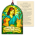 Veterinary Receptionist Ornament – Pet Care Appreciation | Animal Clinic Gift – Dog Cat Vet Office Decor Card – Christmas Thank You Keepsake – Suncatcher Effect Stained Glass Window – Car Hanging