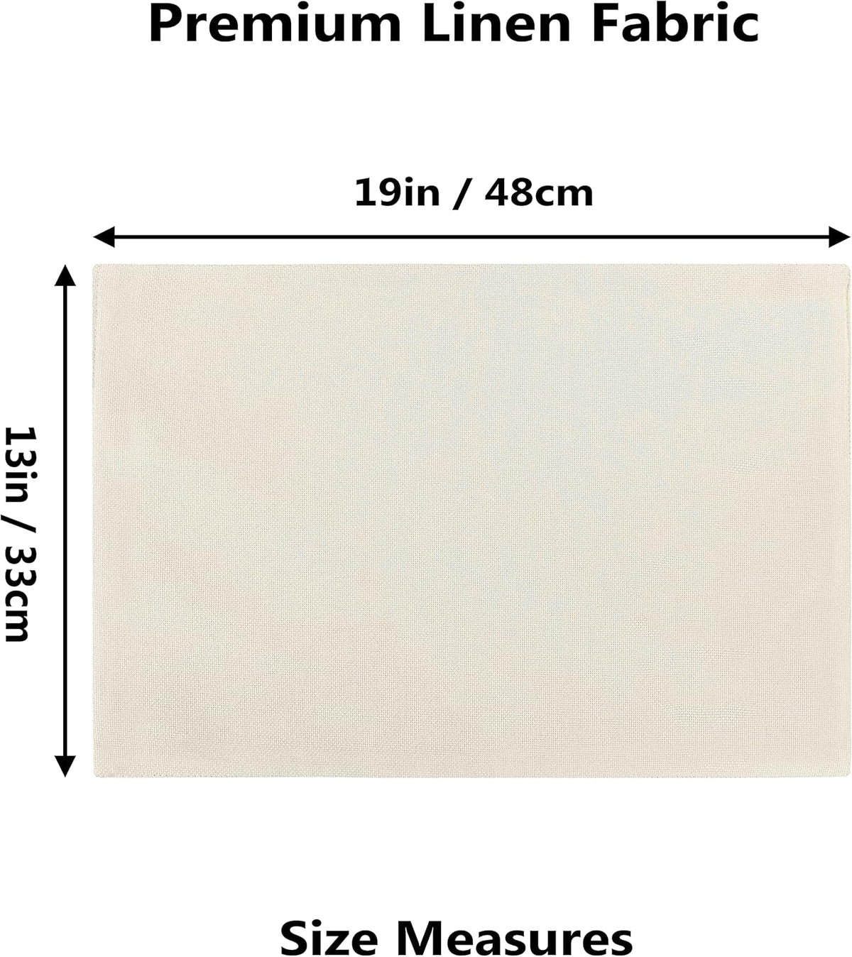 Home Brilliant Place Mats Indoor Set of 6 Cloth Place Mat Heat Resistant Dining Table Place Mats for Kitchen Table, 13 x 19 inches, Cream