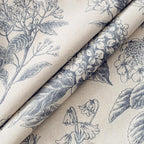 Set of 2 Decorative Floral Pillow Covers 20x20 Inch Light Blue | Neutral - Image 2