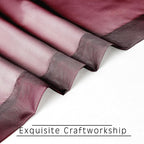2 Panels Window Burgundy Sheer Curtains 42" x 45" Inches - Image 8