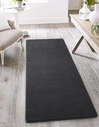 Small Area Rugs for Bedroom, 2×4 Non Slip Runner Rug, Dark Grey | Washable - Image 2
