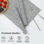 Leetaltree Linen Grey Placemats Set of 12 - Heat Resistant Non-Slip Place mats for Dining Table, Washable Durable PVC Vinyl Woven Table Mats（Linen Grey, 12）