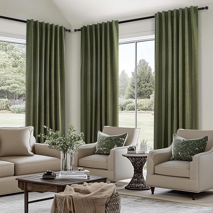 Long Blackout Curtains 108 Inch Long 2 Panels, Noise Reducing Spring Blackout - Image 4