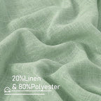 Linen Curtains for Living Room 84 inch Length 2 Panels, Light Filtering Semi - Image 3