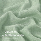 Linen Curtains for Living Room 84 inch Length 2 Panels, 52 x 84 Inch | Light - Image 3