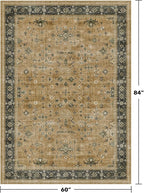 Rustic Taupe Area Rug 5x7 for Living Room - Image 2