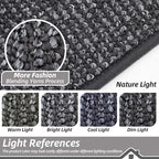 BEQHAUSE Dirt Trapper Door Mat 36" x 60" Half Circle Non Slip, Charcoal | - Image 9