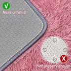 Blush Pink Runner Rug for Bedroom Pink 2x5ft Fluffy Area Rug Bedside Runner Rug - Image 4