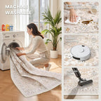 5x7 Area Rugs for Living Room, Large Washable Rug, Dining Room, Low Pile - Image 5